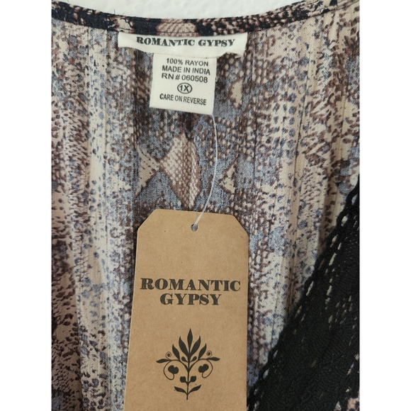 Romantic Gypsy NWT Leopard Print Maxi Dress Sz 1X - Picture 2 of 9